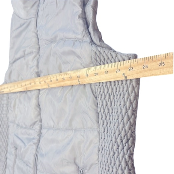 Liz Claiborne Puff Vest Full Zip Blue Gray Womens Size 1X Lightweight Pockets - Picture 10 of 11